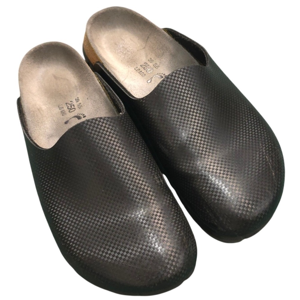 Alpro Birkenstock Professional Clogs Black Grid Textured Mules EU 39 US 8 Compfy
